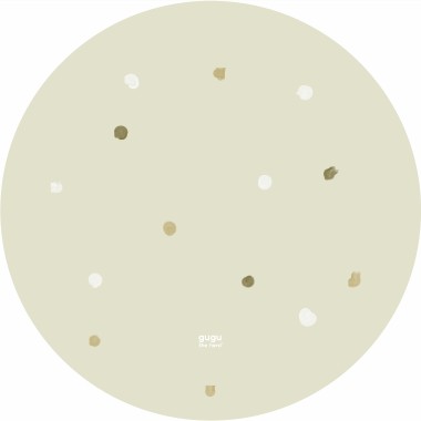 Mata kauczukowa Beige Beige Dot Circle